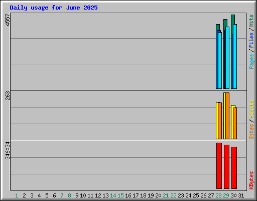 Daily usage for June 2025