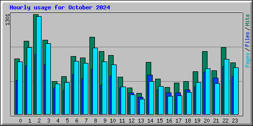 Hourly usage for October 2024