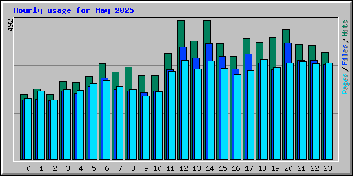 Hourly usage for May 2025
