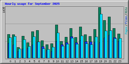 Hourly usage for September 2025