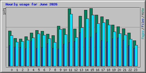 Hourly usage for June 2026