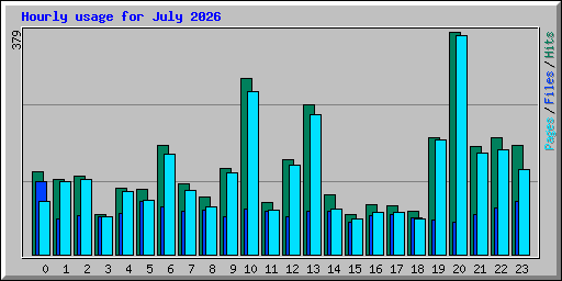 Hourly usage for July 2026